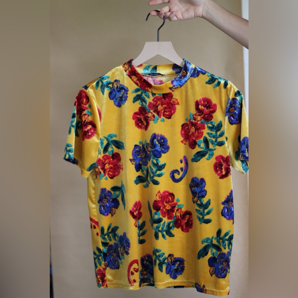 SOLD🛑Zara, Velvet Elegant Shirt